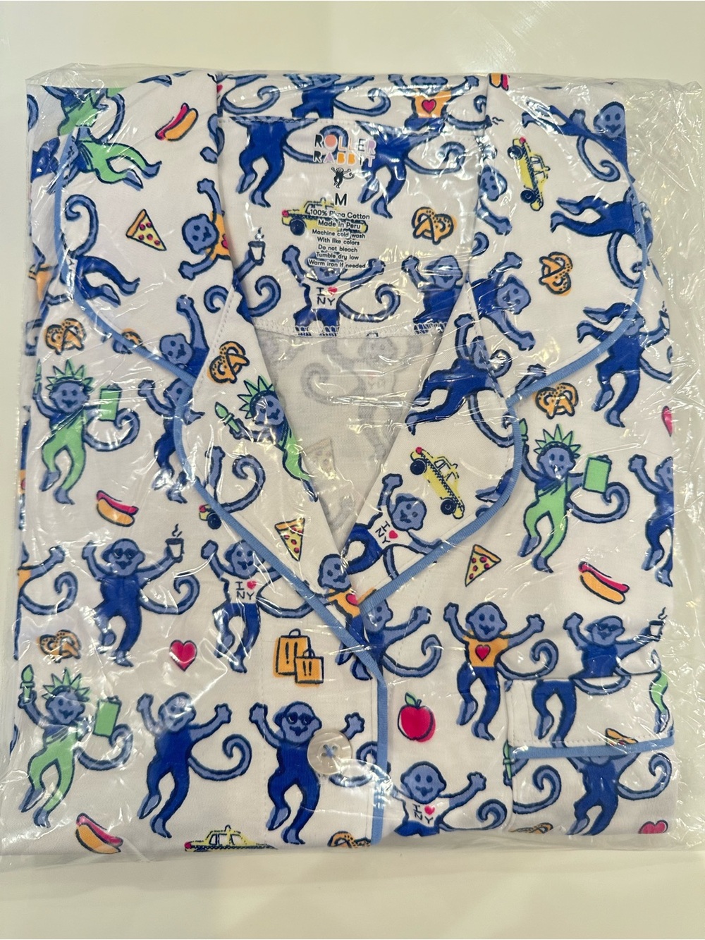 Roller Rabbit NY Monkey Polo Pajama Set